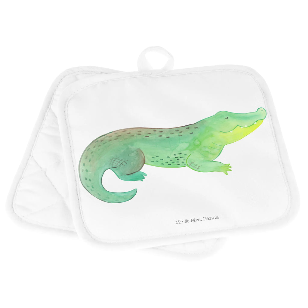 2-elementowy zestaw podkładek pod garnki Krokodyl Topflappen Set, Topflappenset, 2er Set Topflappen, Topflappen 2er Set, Topfuntersetzer, Topflappen, topfhalter, Topfhandschuhe, Urlaub, Meer, Meerestiere, Beste Freundin, Abenteuerlust, Krokodil, Verrückt sein, Lieblingsmensch, Freundin, Spontan sein, Reiselust, Krokodile