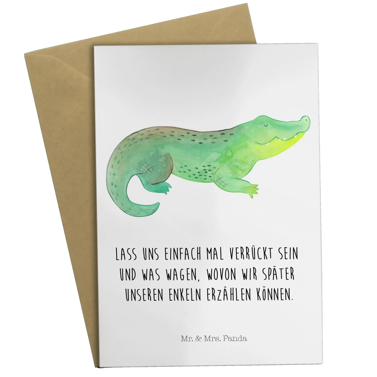 Greetings card Crocodile spruchkarte, einladungskarten, vatertagskarte, valentinstagskarte, Glückwunschkarte, weihnachtskarten, osterkarte, neujahrskarte, genesungskarte, Klappkarte, Beileidskarte, Motivkarte, kommunionskarte, jubiläumskarte, abiturkarte, dankeskarten, glückwunschkarten, Grußkarte, babykarte, hochzeitskarten, Grußkarten, osterkarten, firmungskarte, Urlaub, Meer, Meerestiere, Reiselust, Krokodile, Beste Freundin, Freundin, Verrückt sein, Lieblingsmensch, Abenteuerlust, Spontan sein, Krokodil