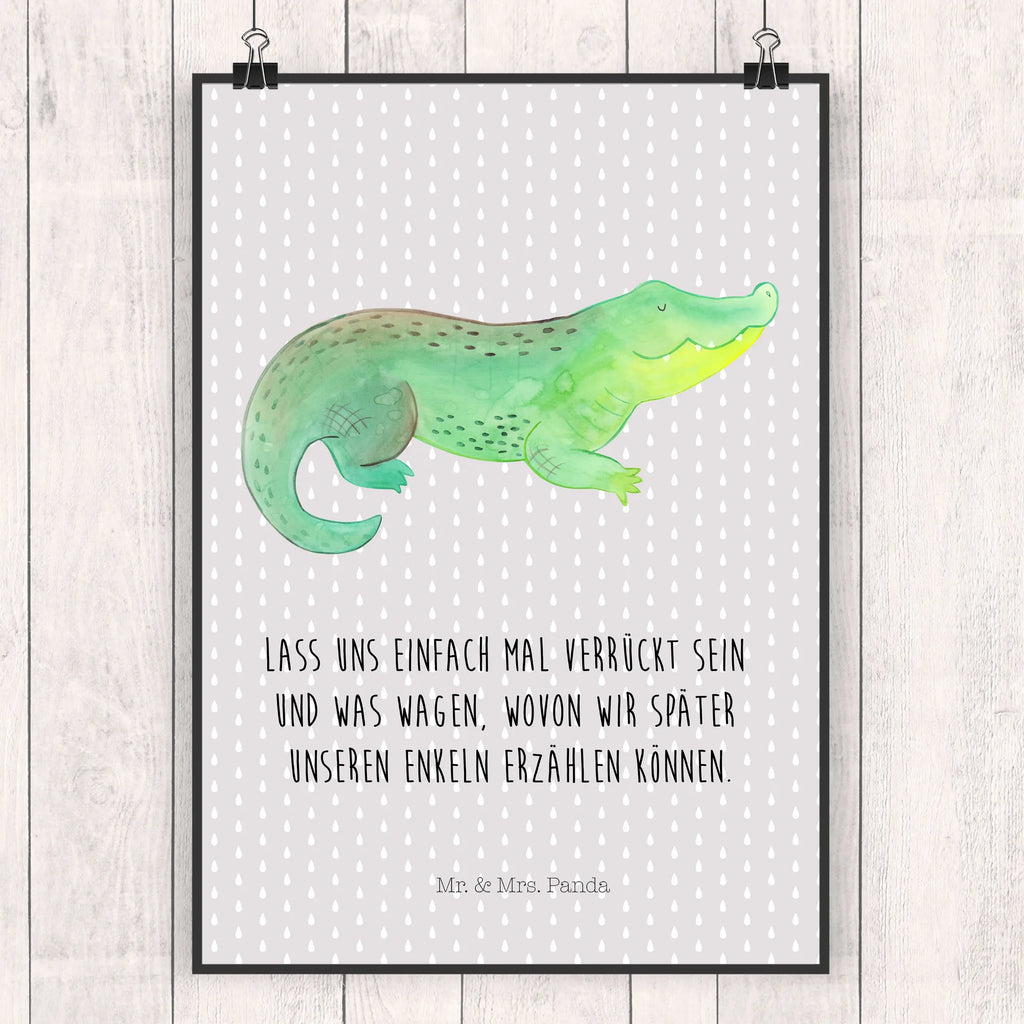 Plakat Krokodyl Plakat, grafikposter, wandkunst, Wanddekoration, Kunstdruck, kunstdruck poster, Wandschmuck, Poster, wanddeko, Wandposter, Wanddeko Bild, Deko Bild, Wandbild, wanddruck, Posterdruck, Bild, Designposter, Bild für Wand, drucke, kunstposter, Mr. & Mrs. Panda Poster, kunst für die wand, Meer, Meerestiere, Urlaub, Krokodile, Abenteuerlust, Beste Freundin, Verrückt sein, Krokodil, Freundin, Spontan sein, Lieblingsmensch, Reiselust