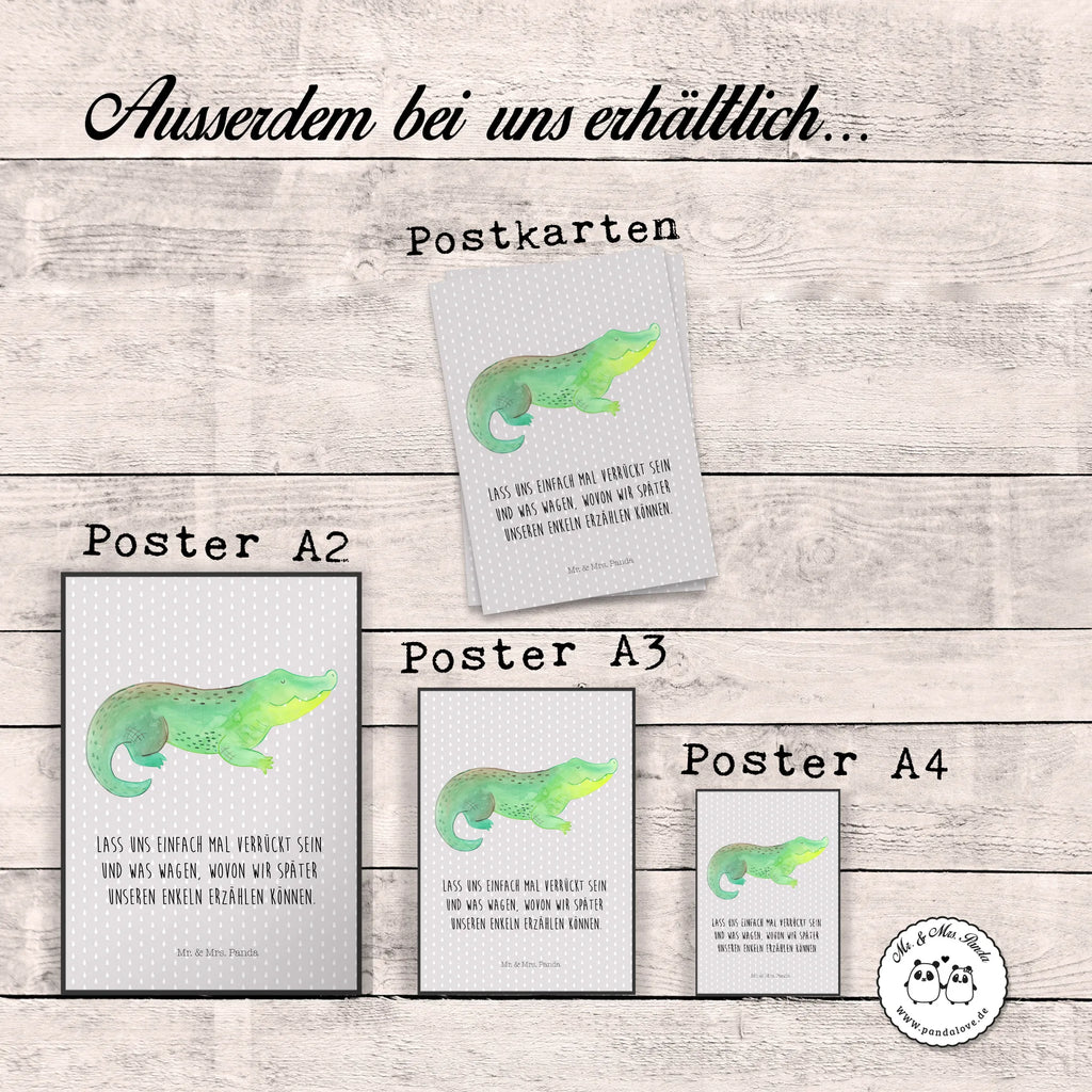 Plakat Krokodyl Plakat, grafikposter, wandkunst, Wanddekoration, Kunstdruck, kunstdruck poster, Wandschmuck, Poster, wanddeko, Wandposter, Wanddeko Bild, Deko Bild, Wandbild, wanddruck, Posterdruck, Bild, Designposter, Bild für Wand, drucke, kunstposter, Mr. & Mrs. Panda Poster, kunst für die wand, Meer, Meerestiere, Urlaub, Krokodile, Abenteuerlust, Beste Freundin, Verrückt sein, Krokodil, Freundin, Spontan sein, Lieblingsmensch, Reiselust