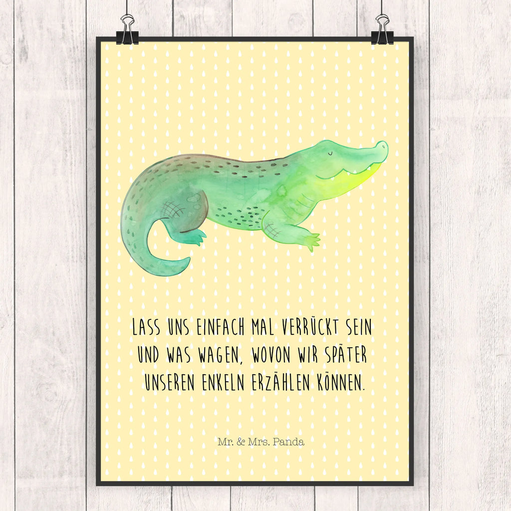 Plakat Krokodyl Plakat, grafikposter, wandkunst, Wanddekoration, Kunstdruck, kunstdruck poster, Wandschmuck, Poster, wanddeko, Wandposter, Wanddeko Bild, Deko Bild, Wandbild, wanddruck, Posterdruck, Bild, Designposter, Bild für Wand, drucke, kunstposter, Mr. & Mrs. Panda Poster, kunst für die wand, Meer, Meerestiere, Urlaub, Krokodile, Abenteuerlust, Beste Freundin, Verrückt sein, Krokodil, Freundin, Spontan sein, Lieblingsmensch, Reiselust