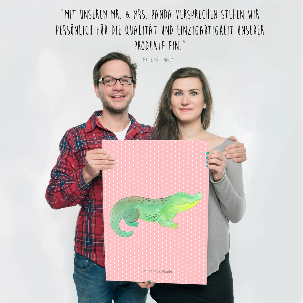 Plakat Krokodyl Plakat, grafikposter, wandkunst, Wanddekoration, Kunstdruck, kunstdruck poster, Wandschmuck, Poster, wanddeko, Wandposter, Wanddeko Bild, Deko Bild, Wandbild, wanddruck, Posterdruck, Bild, Designposter, Bild für Wand, drucke, kunstposter, Mr. & Mrs. Panda Poster, kunst für die wand, Meer, Meerestiere, Urlaub, Krokodile, Abenteuerlust, Beste Freundin, Verrückt sein, Krokodil, Freundin, Spontan sein, Lieblingsmensch, Reiselust