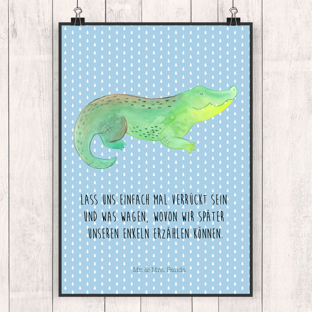 Plakat Krokodyl Plakat, grafikposter, wandkunst, Wanddekoration, Kunstdruck, kunstdruck poster, Wandschmuck, Poster, wanddeko, Wandposter, Wanddeko Bild, Deko Bild, Wandbild, wanddruck, Posterdruck, Bild, Designposter, Bild für Wand, drucke, kunstposter, Mr. & Mrs. Panda Poster, kunst für die wand, Meer, Meerestiere, Urlaub, Krokodile, Abenteuerlust, Beste Freundin, Verrückt sein, Krokodil, Freundin, Spontan sein, Lieblingsmensch, Reiselust