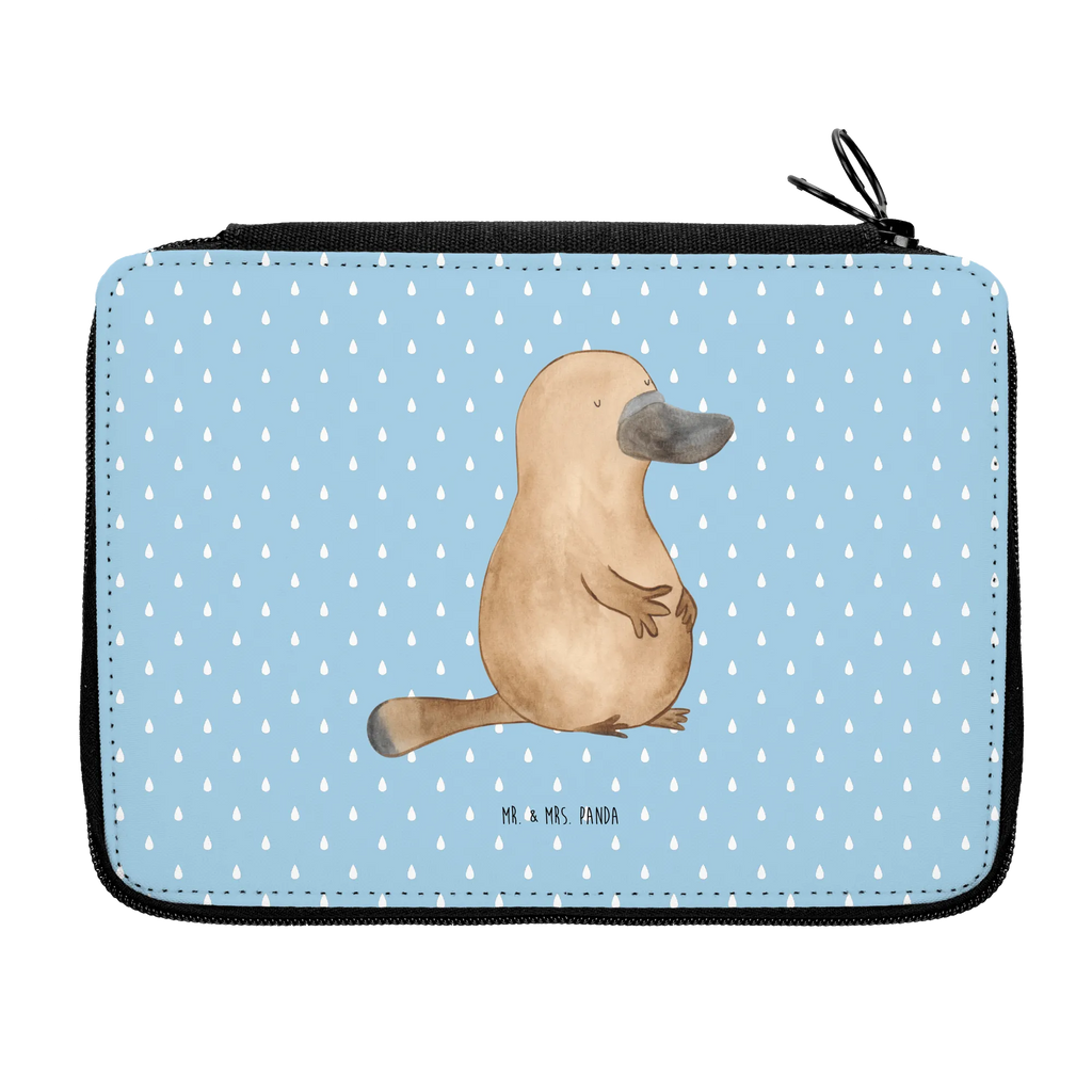 Leather folder platypus courage pencil case, school, pencil bag, pen roll, enrolment, pupil, gift, motif, primary school, child, Seafood, aquatic animals, ocean, sea, fish, shells, corals, reef, whale, narwhal, sea urchin, lobster, platypus, turtle, manatee, crocodile, orca, shrimp, gifts for seafood lovers, water world, underwater animals, underwater world, vacation, deep sea, seafood fans, gift ideas, seafood decoration, seafood posters, new start, wisdom, courage, new beginning, Platypus, brave, office, motivation, world trip, Raodtrip, training, work