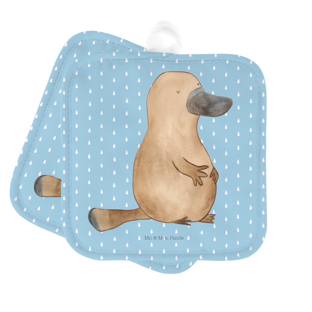 2er Set Topflappen  Schnabeltier Mut Topfhandschuhe, 2er Set Topflappen, topfhalter, Topflappen Set, Topflappen, Topflappen 2er Set, Topfuntersetzer, Topflappenset, Urlaub, Meer, Meerestiere, Motivation, Training, mutig, Neuanfang, Büro, Weltreise, Mut, Neustart, Schnabeltiere, Arbeit, Raodtrip, Lebensweisheit, Schnabeltier