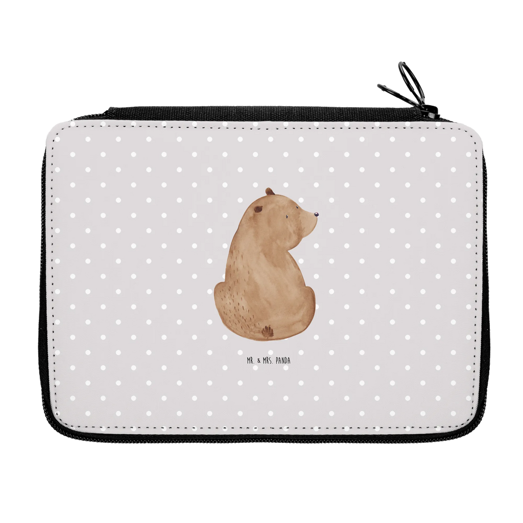 Piórnik niedźwiedź spojrzenie przez ramię Einschulung, Stifterolle, Motiv, Federmäppchen bedruckt, Grundschule, Schule, Schüler, Bestückte Federmappe, Büro Stifte Etui, Federmappe Einschulung, Geschenk, Stifte Etui, Federmappe, Stiftetasche, Federmäppchen, Kind, Kinder Federmappe, Schülerin, Bär, Teddy, Teddybär, Bären, Weisheit, Weltansicht, Selbstachtung, Bärenliebe, Motivation