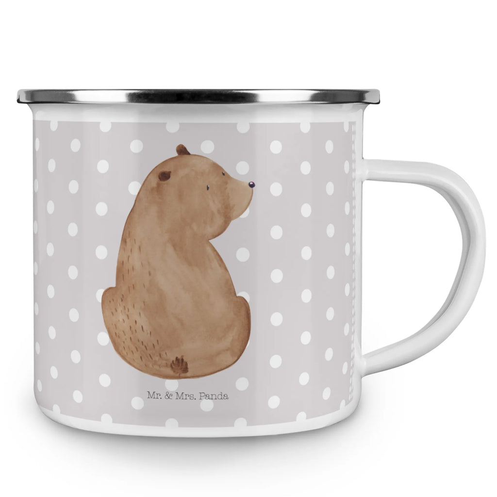 Enamel camping mug bear shoulder look lightweight camping mug, enamel drinking mug, enamel camping cup, backpacking mug, tin coffee cup, camp coffee mug, camper mug, metal cup, metal camping mug, adventure mug, bushcraft mug, steel mug for camping, campfire mug, travel mug, stainless steel drinking cup, camping metal cup, outdoor cup, camping mug, hiking mug, enamel mug, bear, teddy, teddy bear, cuddly toy, world view, motivation, self-esteem, bear love, wisdom, bears