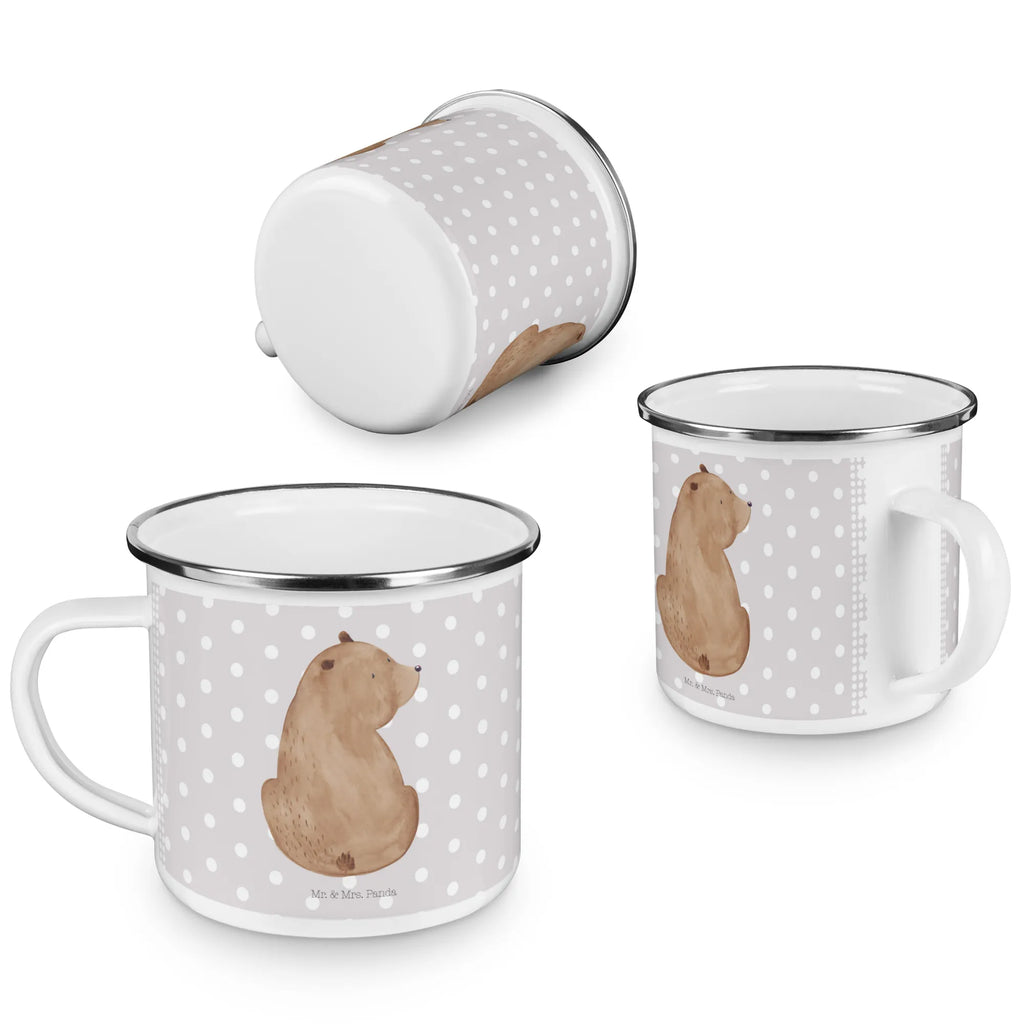Enamel camping mug bear shoulder look lightweight camping mug, enamel drinking mug, enamel camping cup, backpacking mug, tin coffee cup, camp coffee mug, camper mug, metal cup, metal camping mug, adventure mug, bushcraft mug, steel mug for camping, campfire mug, travel mug, stainless steel drinking cup, camping metal cup, outdoor cup, camping mug, hiking mug, enamel mug, bear, teddy, teddy bear, cuddly toy, world view, motivation, self-esteem, bear love, wisdom, bears