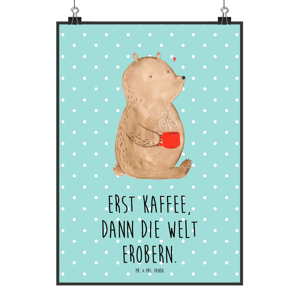 Poster bear Coffee Wandbild, Wanddekoration, wandkunst, Mr. & Mrs. Panda Poster, wanddruck, kunst für die wand, Deko Bild, Designposter, Poster, kunstdruck poster, Wandposter, wanddeko, Wanddeko Bild, drucke, kunstposter, Wandschmuck, Posterdruck, Bild für Wand, Plakat, grafikposter, Kunstdruck, Bild, Teddybär, Bär, Teddy, Kaffee, Welt Erobern, Morgenroutine, Guten Morgen, Coffee, Bären, Motivation, Welt Retten