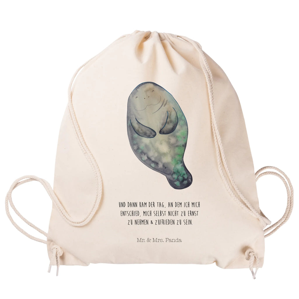 Drawstring bag manatee happy gym bag, jute bag, sports bag, carrier bag, hipster, bag, Seafood, aquatic animals, ocean, sea, fish, shells, corals, reef, whale, narwhal, sea urchin, lobster, platypus, turtle, manatee, crocodile, orca, shrimp, gifts for seafood lovers, water world, underwater animals, underwater world, vacation, deep sea, seafood fans, gift ideas, seafood decoration, seafood posters, Self-love, New beginning, New start, Manatees, Carefulness, Satisfaction, Girlfriend, Respect, Lovesickness, Manatee