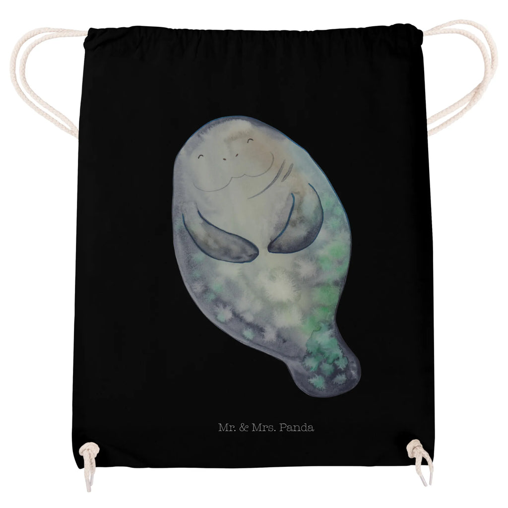 Drawstring bag manatee happy gym bag, jute bag, sports bag, carrier bag, hipster, bag, Seafood, aquatic animals, ocean, sea, fish, shells, corals, reef, whale, narwhal, sea urchin, lobster, platypus, turtle, manatee, crocodile, orca, shrimp, gifts for seafood lovers, water world, underwater animals, underwater world, vacation, deep sea, seafood fans, gift ideas, seafood decoration, seafood posters, Self-love, New beginning, New start, Manatees, Carefulness, Satisfaction, Girlfriend, Respect, Lovesickness, Manatee