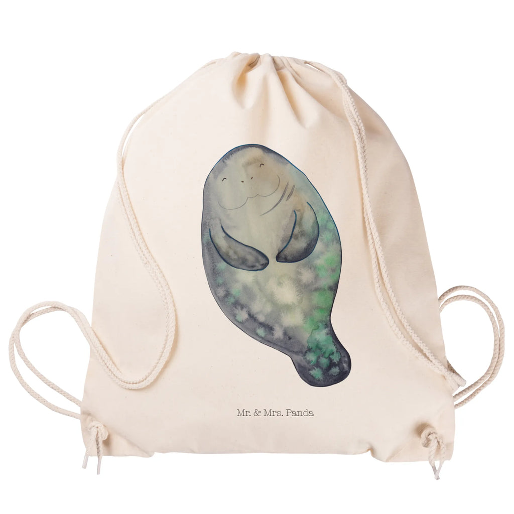 Drawstring bag manatee happy gym bag, jute bag, sports bag, carrier bag, hipster, bag, Seafood, aquatic animals, ocean, sea, fish, shells, corals, reef, whale, narwhal, sea urchin, lobster, platypus, turtle, manatee, crocodile, orca, shrimp, gifts for seafood lovers, water world, underwater animals, underwater world, vacation, deep sea, seafood fans, gift ideas, seafood decoration, seafood posters, Self-love, New beginning, New start, Manatees, Carefulness, Satisfaction, Girlfriend, Respect, Lovesickness, Manatee