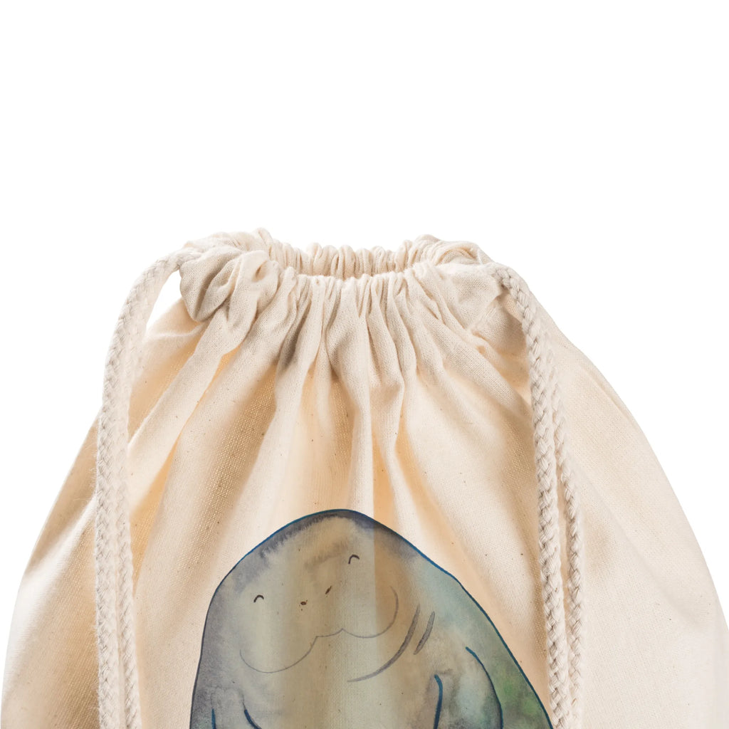 Drawstring bag manatee happy gym bag, jute bag, sports bag, carrier bag, hipster, bag, Seafood, aquatic animals, ocean, sea, fish, shells, corals, reef, whale, narwhal, sea urchin, lobster, platypus, turtle, manatee, crocodile, orca, shrimp, gifts for seafood lovers, water world, underwater animals, underwater world, vacation, deep sea, seafood fans, gift ideas, seafood decoration, seafood posters, Self-love, New beginning, New start, Manatees, Carefulness, Satisfaction, Girlfriend, Respect, Lovesickness, Manatee