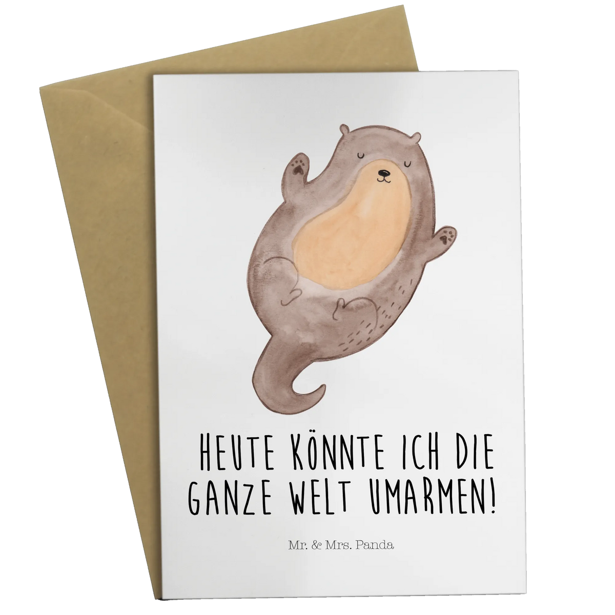 Greetings card otter Embrace animal lover, marten, sea otter, European otter, water mammal, aquatic animal, baby otter, predator, water, otter gifts, gift ideas for animal lovers, animal, mammal, water animal, gifts for people in love, Otter Sea Otter Lake Otter