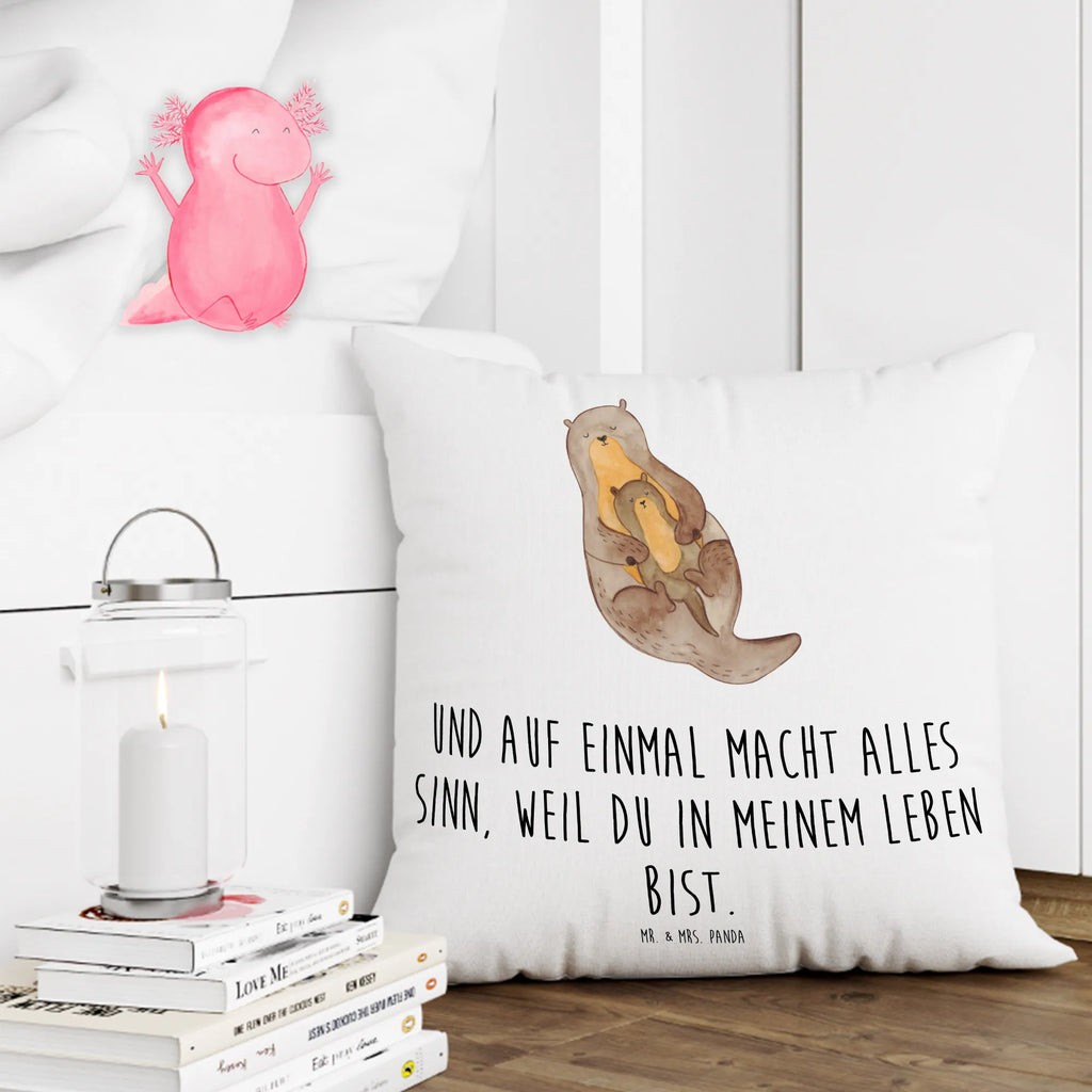 40x40 poduszka wydra dziecko Kuna, wydra, morska wydra