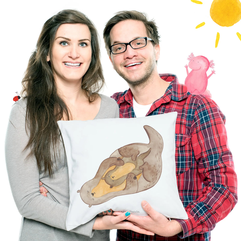 40x40 poduszka wydra dziecko Kuna, wydra, morska wydra