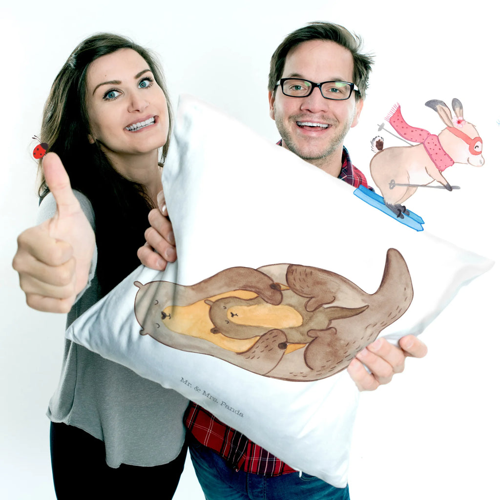 40x40 poduszka wydra dziecko Kuna, wydra, morska wydra