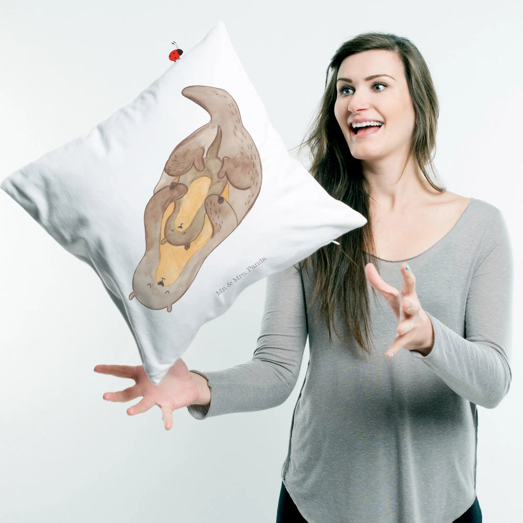 40x40 poduszka wydra dziecko Kuna, wydra, morska wydra