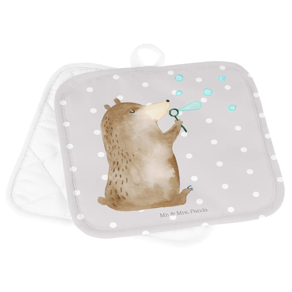 2-elementowy zestaw podkładek pod garnki niedźwiedź bańki mydlane Topflappen Set, Topflappen lustig, Ofenhandschuh, Topflappenset, Topfhandschuhe, Topfuntersetzer, Topflappen, Schöne Topflappen, Topflappen 2er Set, Topflappen mit Spruch, Ofenhandschuhe, Topfhandschuh, Bär, Teddy, Teddybär, Seifenblasen Bär Lustig Sein Glücklich Traurig Happy