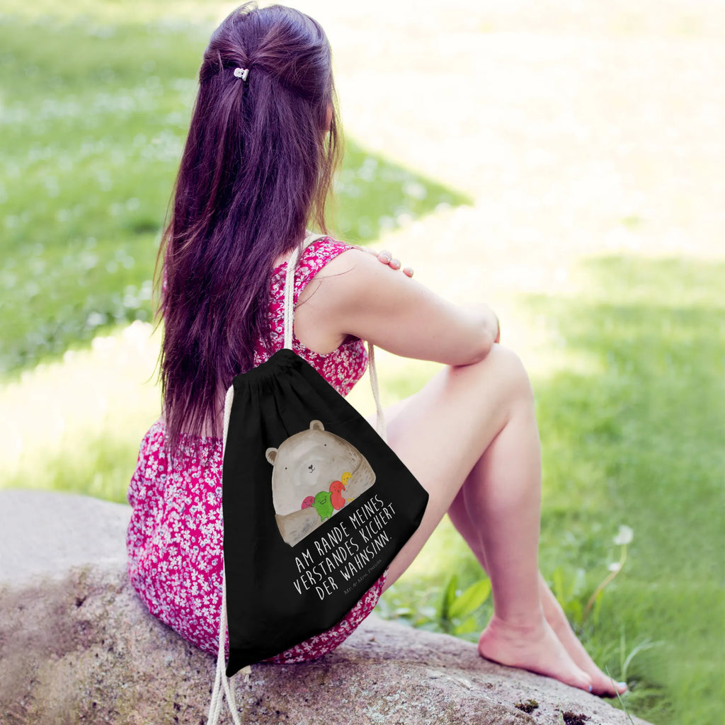 Drawstring bag bear Feeling bag, gym bag, sports bag, hipster, jute bag, carrier bag, bear, teddy, teddy bear, cuddly toy, Madness, Bear