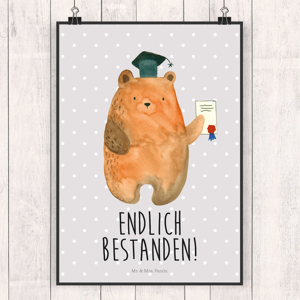 Poster bear Test kunst für die wand, Wandschmuck, Wandbild, Bild für Wand, Wanddekoration, kunstposter, wandkunst, Designposter, wanddeko, Plakat, grafikposter, Wandposter, Poster, Kunstdruck, Bild, Mr. & Mrs. Panda Poster, kunstdruck poster, Deko Bild, Posterdruck, Wanddeko Bild, wanddruck, drucke, Teddybär, Bär, Teddy, Zeugnis, Abschluss, Prüfung Bestanden, Prüfungen, Abitur, Abschlusszeugnis