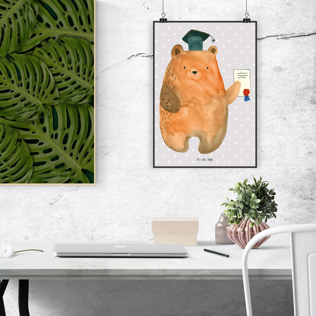 Poster bear Test kunst für die wand, Wandschmuck, Wandbild, Bild für Wand, Wanddekoration, kunstposter, wandkunst, Designposter, wanddeko, Plakat, grafikposter, Wandposter, Poster, Kunstdruck, Bild, Mr. & Mrs. Panda Poster, kunstdruck poster, Deko Bild, Posterdruck, Wanddeko Bild, wanddruck, drucke, Teddybär, Bär, Teddy, Zeugnis, Abschluss, Prüfung Bestanden, Prüfungen, Abitur, Abschlusszeugnis