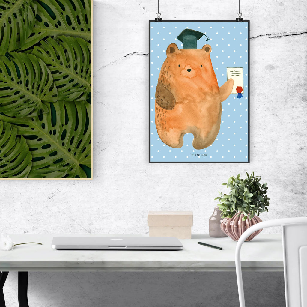 Poster bear Test kunst für die wand, Wandschmuck, Wandbild, Bild für Wand, Wanddekoration, kunstposter, wandkunst, Designposter, wanddeko, Plakat, grafikposter, Wandposter, Poster, Kunstdruck, Bild, Mr. & Mrs. Panda Poster, kunstdruck poster, Deko Bild, Posterdruck, Wanddeko Bild, wanddruck, drucke, Teddybär, Bär, Teddy, Zeugnis, Abschluss, Prüfung Bestanden, Prüfungen, Abitur, Abschlusszeugnis