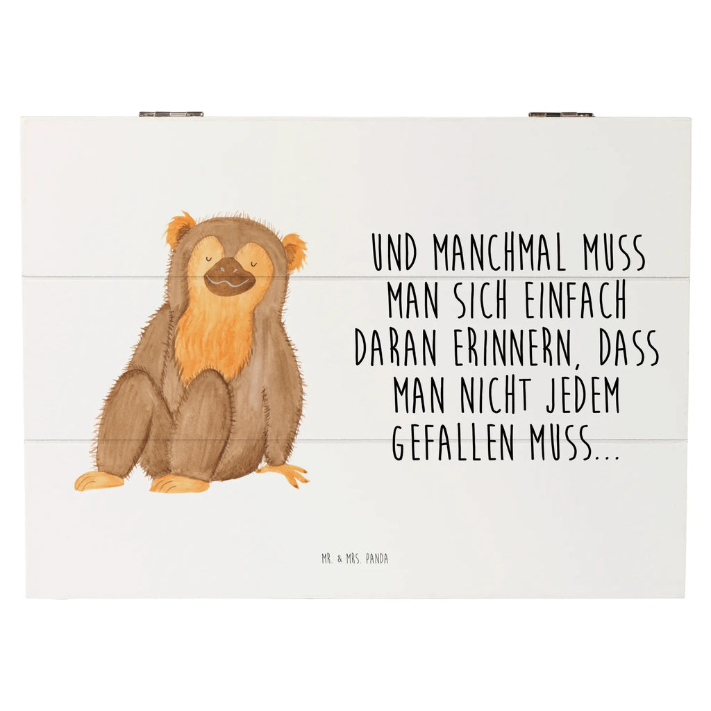 Skrzynia drewniana Małpa Erinnerungsbox, Holzkiste, Geschenkbox, Truhe, Geschenkdose, Dekokiste, Erinnerungskiste, Aufbewahrungsbox, XXL, Kiste, Schatzkiste, Schatulle, Afrika, Wildtiere, Selbstachtung, Liebe, Affen, Selfcare, Motivation, Affe, Respekt, Selbstbewusstsein, Äffchen, Selbstliebe