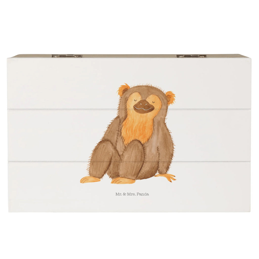 Skrzynia drewniana Małpa Erinnerungsbox, Holzkiste, Geschenkbox, Truhe, Geschenkdose, Dekokiste, Erinnerungskiste, Aufbewahrungsbox, XXL, Kiste, Schatzkiste, Schatulle, Afrika, Wildtiere, Selbstachtung, Liebe, Affen, Selfcare, Motivation, Affe, Respekt, Selbstbewusstsein, Äffchen, Selbstliebe