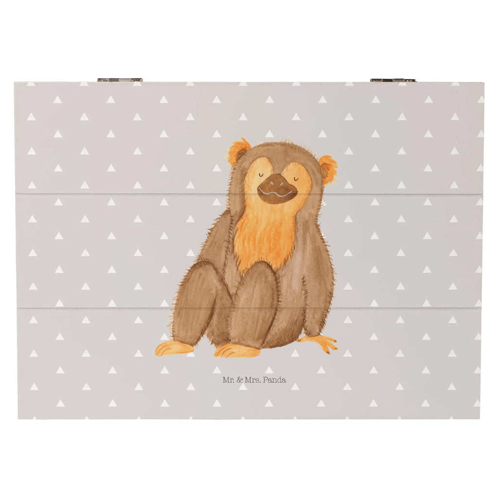 Skrzynia drewniana Małpa Erinnerungsbox, Holzkiste, Geschenkbox, Truhe, Geschenkdose, Dekokiste, Erinnerungskiste, Aufbewahrungsbox, XXL, Kiste, Schatzkiste, Schatulle, Afrika, Wildtiere, Selbstachtung, Liebe, Affen, Selfcare, Motivation, Affe, Respekt, Selbstbewusstsein, Äffchen, Selbstliebe