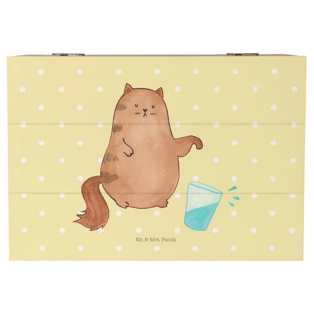 Skrzynia drewniana kot szklanka wody Kot, motyw kotów, miłośnik kotów, dekoracje z kotami, przyjaciel kotów, entuzjasta kotów, produkty dla kotów, artykuły dla kotów, akcesoria dla kotów, pamiątki z kotami, produkty dla miłośników kotów, motywy kotów