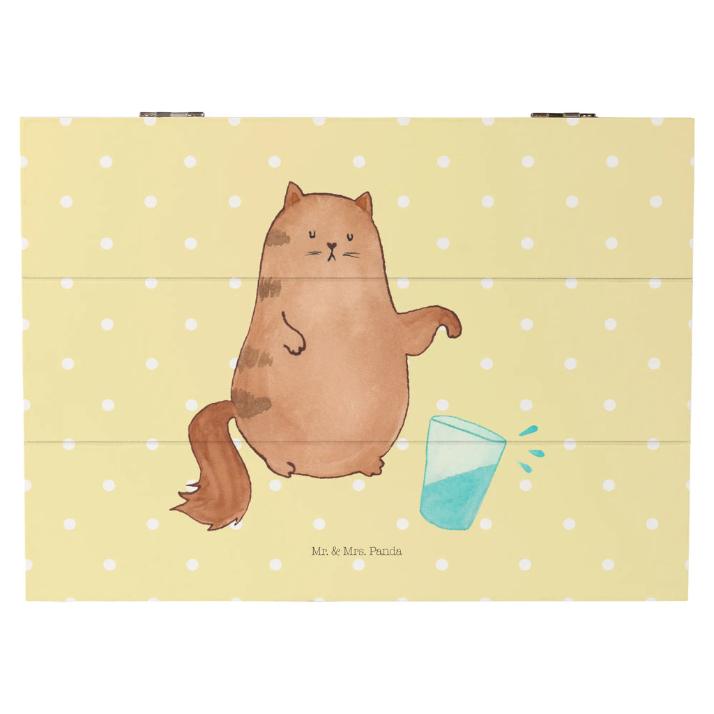 Skrzynia drewniana kot szklanka wody Kot, motyw kotów, miłośnik kotów, dekoracje z kotami, przyjaciel kotów, entuzjasta kotów, produkty dla kotów, artykuły dla kotów, akcesoria dla kotów, pamiątki z kotami, produkty dla miłośników kotów, motywy kotów