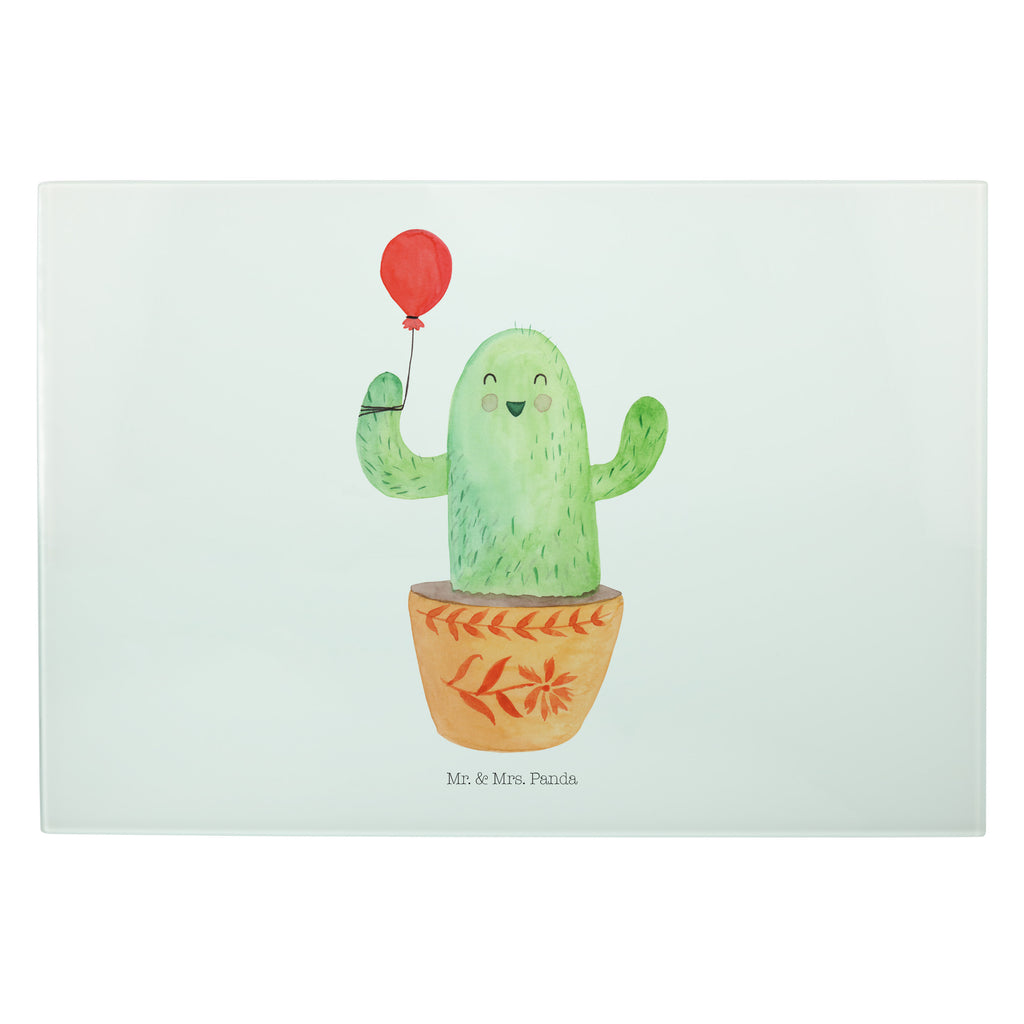 XL Glas Schneidbrett Kaktus Luftballon Kaktus, Kakteen, Luftballon, Neustart, Freude, Büro, Stress, Büroalltag, Freundin, Freund, Ausbildung, Prüfung, Glasschneidebrett, Schneidebrett  Kaktus, Kakteen, Kakteensammlung