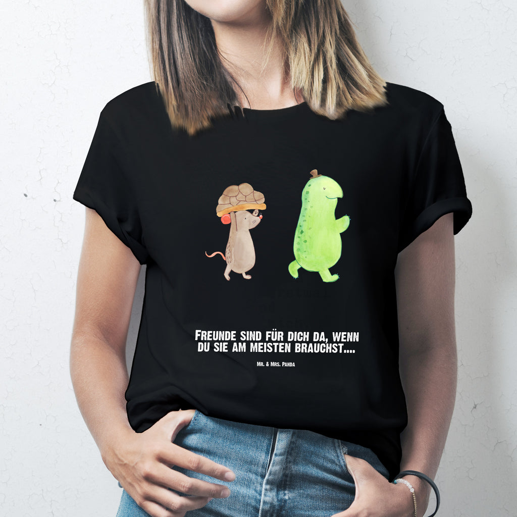 Personalisiertes T-Shirt Schildkröte & Maus T-Shirt Personalisiert, T-Shirt mit Namen, T-Shirt mit Aufruck, Männer, Frauen, Schildkröte, Maus, Freunde, Freundinnen, beste Freunde, beste Freundinnen