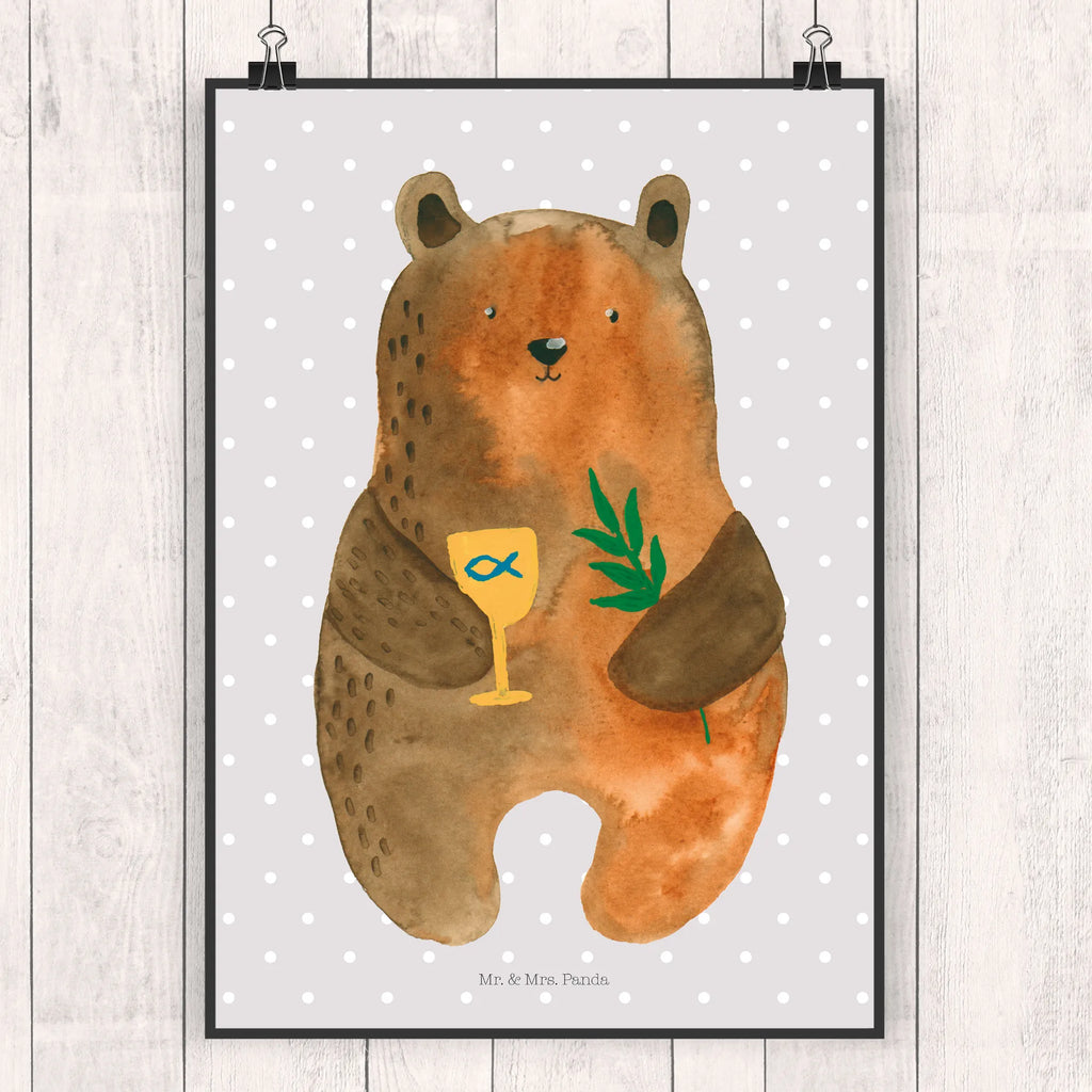Plakat niedźwiedź Bierzmowanie Plakat, Bild für Wand, wanddeko, Wanddeko Bild, kunstdruck poster, Wandbild, Poster, Wandschmuck, Mr. & Mrs. Panda Poster, drucke, Posterdruck, Wandposter, wanddruck, kunst für die wand, Bild, grafikposter, kunstposter, Deko Bild, Wanddekoration, wandkunst, Kunstdruck, Designposter, Teddybär, Bär, Teddy, Gottesdienst, Konfirmation, Kirche, Evangelisch