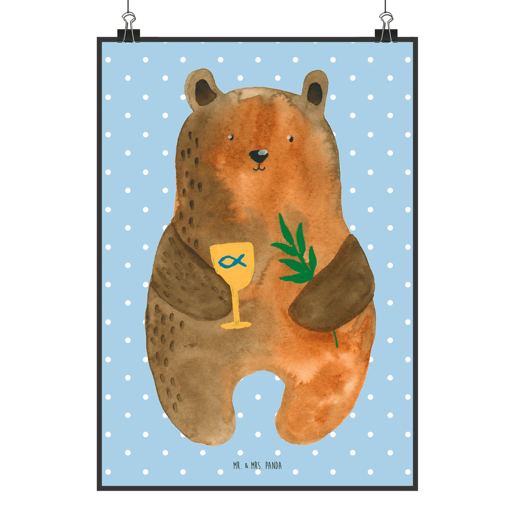 Plakat niedźwiedź Bierzmowanie Plakat, Bild für Wand, wanddeko, Wanddeko Bild, kunstdruck poster, Wandbild, Poster, Wandschmuck, Mr. & Mrs. Panda Poster, drucke, Posterdruck, Wandposter, wanddruck, kunst für die wand, Bild, grafikposter, kunstposter, Deko Bild, Wanddekoration, wandkunst, Kunstdruck, Designposter, Teddybär, Bär, Teddy, Gottesdienst, Konfirmation, Kirche, Evangelisch