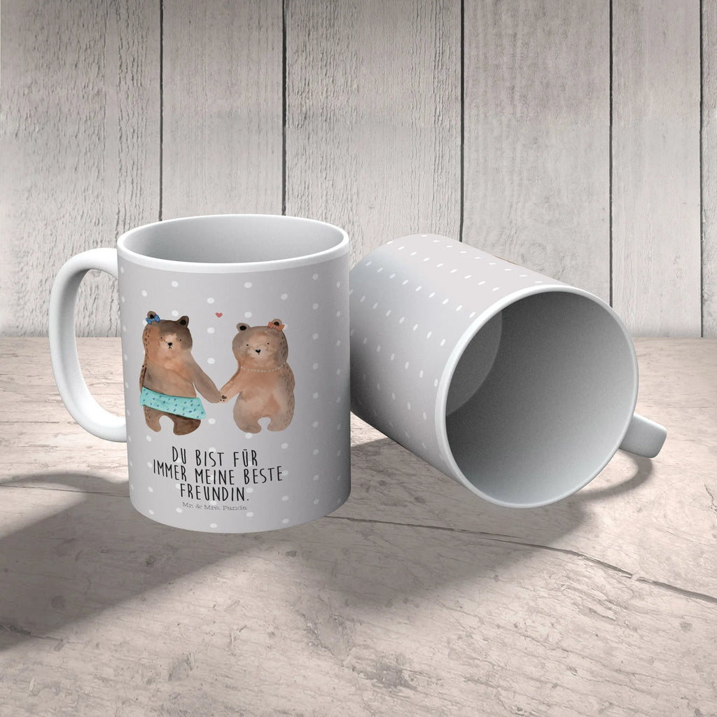 Child's mug bear Girlfriend camping mug, drinking cup, kindergarten, plastic cup, coffee cup, mug, bear, teddy, teddy bear, cuddly toy, bear girlfriend best friend love proof of love loves buddy buddy
