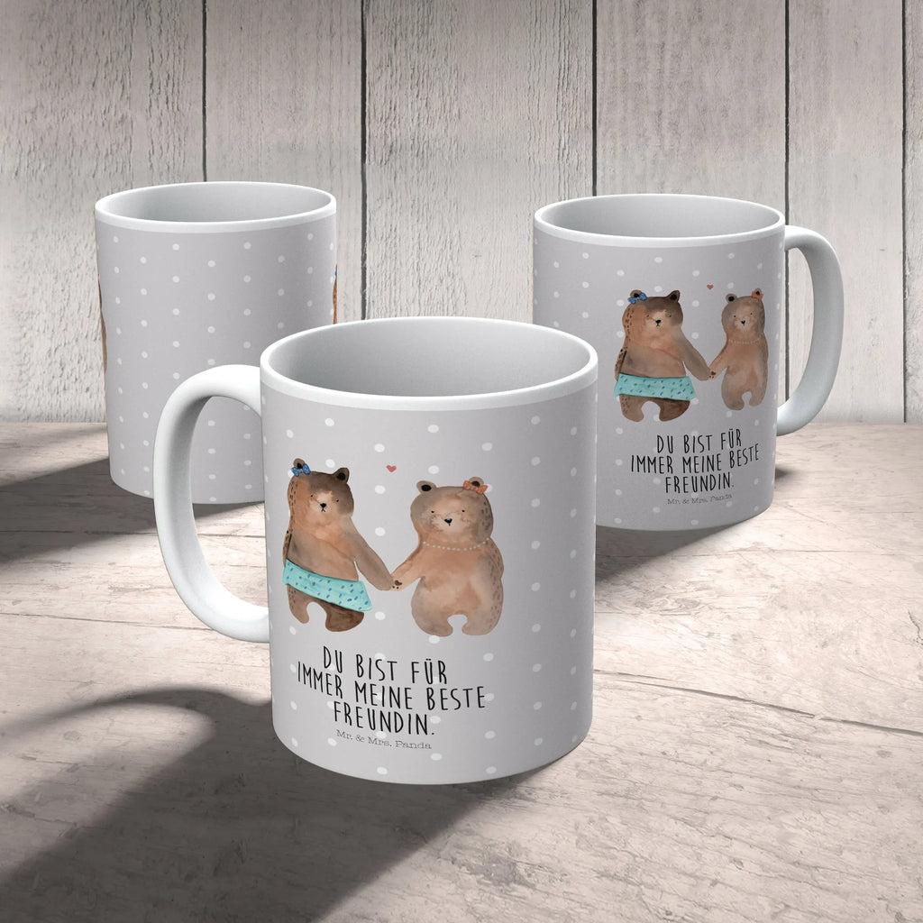 Child's mug bear Girlfriend camping mug, drinking cup, kindergarten, plastic cup, coffee cup, mug, bear, teddy, teddy bear, cuddly toy, bear girlfriend best friend love proof of love loves buddy buddy