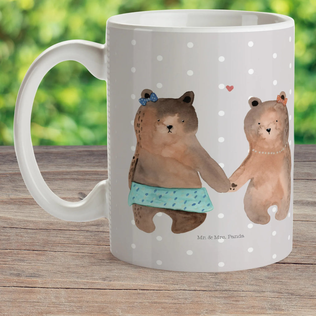 Child's mug bear Girlfriend camping mug, drinking cup, kindergarten, plastic cup, coffee cup, mug, bear, teddy, teddy bear, cuddly toy, bear girlfriend best friend love proof of love loves buddy buddy