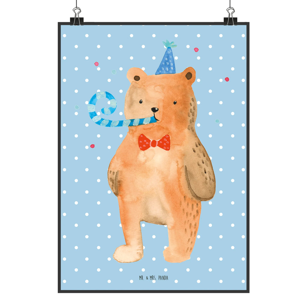 Plakat Niedźwiedź urodziny Posterdruck, Mr. & Mrs. Panda Poster, Designposter, Bild, grafikposter, Plakat, drucke, Wanddeko Bild, Poster, kunstdruck poster, Wandposter, Deko Bild, Kunstdruck, Wandschmuck, kunst für die wand, Wandbild, wandkunst, kunstposter, wanddruck, Bild für Wand, wanddeko, Wanddekoration, Teddybär, Bär, Teddy, Glückwunsch, Happy Birthday, Alles Gute, Geburtstag