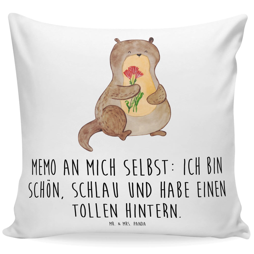 40x40 poduszka wydra bukiet kwiatów Kuna, wydra, morska wydra