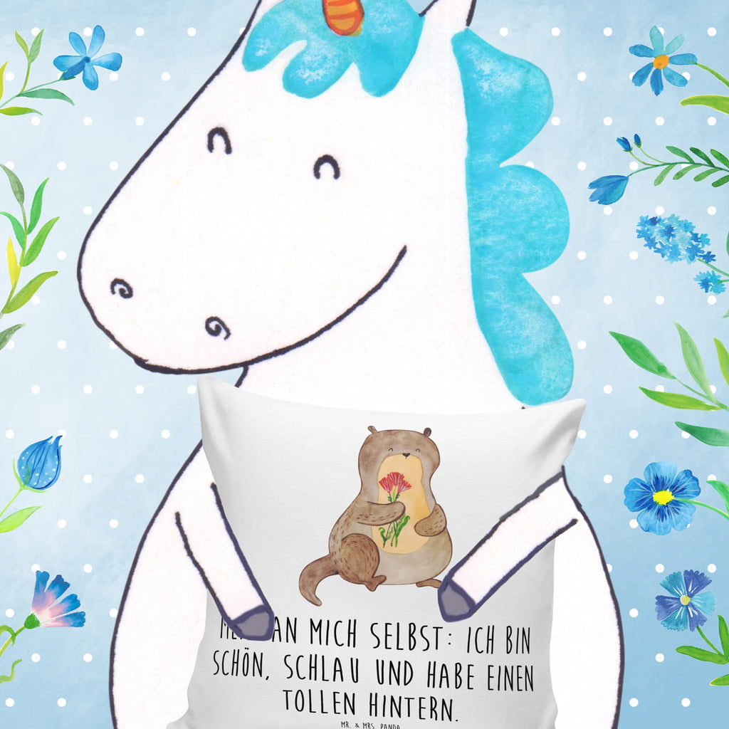 40x40 poduszka wydra bukiet kwiatów Kuna, wydra, morska wydra