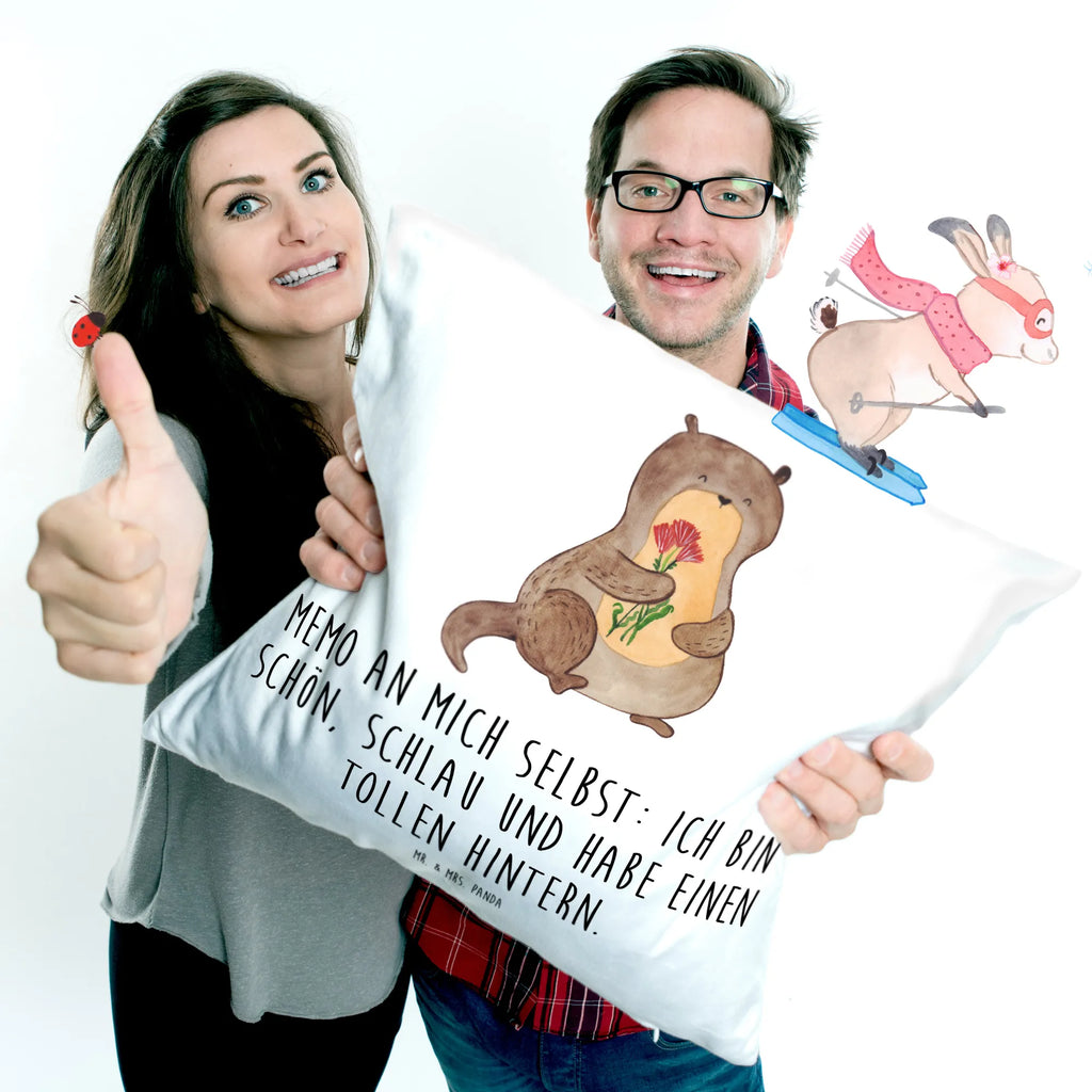 40x40 poduszka wydra bukiet kwiatów Kuna, wydra, morska wydra