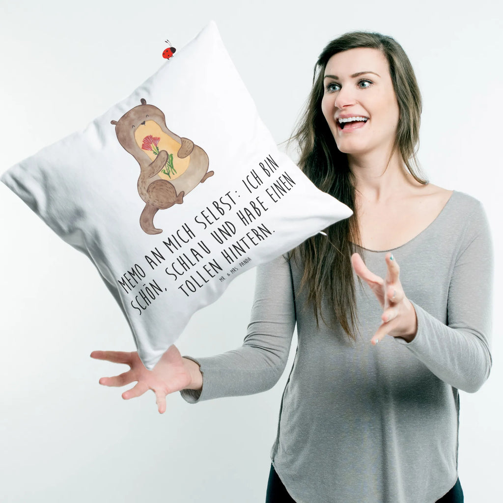 40x40 poduszka wydra bukiet kwiatów Kuna, wydra, morska wydra