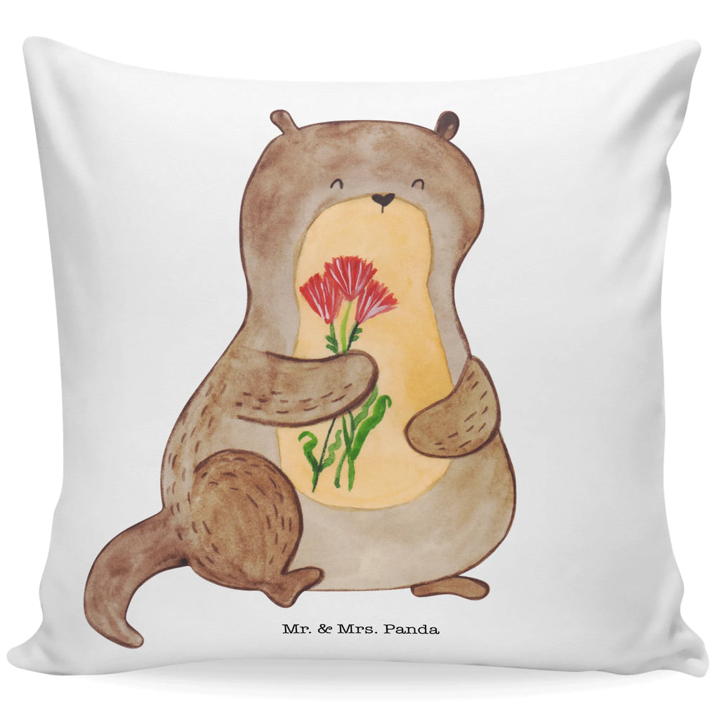 40x40 poduszka wydra bukiet kwiatów Kuna, wydra, morska wydra