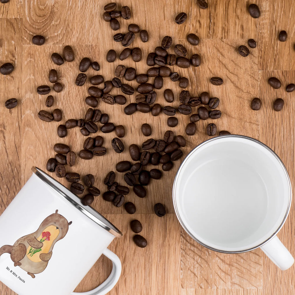 Kempingowy kubek emaliowany wydra bukiet kwiatów Metalltasse, Trinkbecher, blechbecher, becher emaille, Teetasse, Campingtasse, Emaille Tasse, Emaille Becher, Reisebecher, emaillebecher, Emailletasse, reisetasse, Teebecher, Kaffeetasse, wanderbecher, Tasse, wandertasse, Tasse Emaille, Kaffeebecher, Becher, Pott, metallbecher, Blechtasse, Campingbecher, Seeotter, Fischotter, Otter, Otter Seeotter See Otter