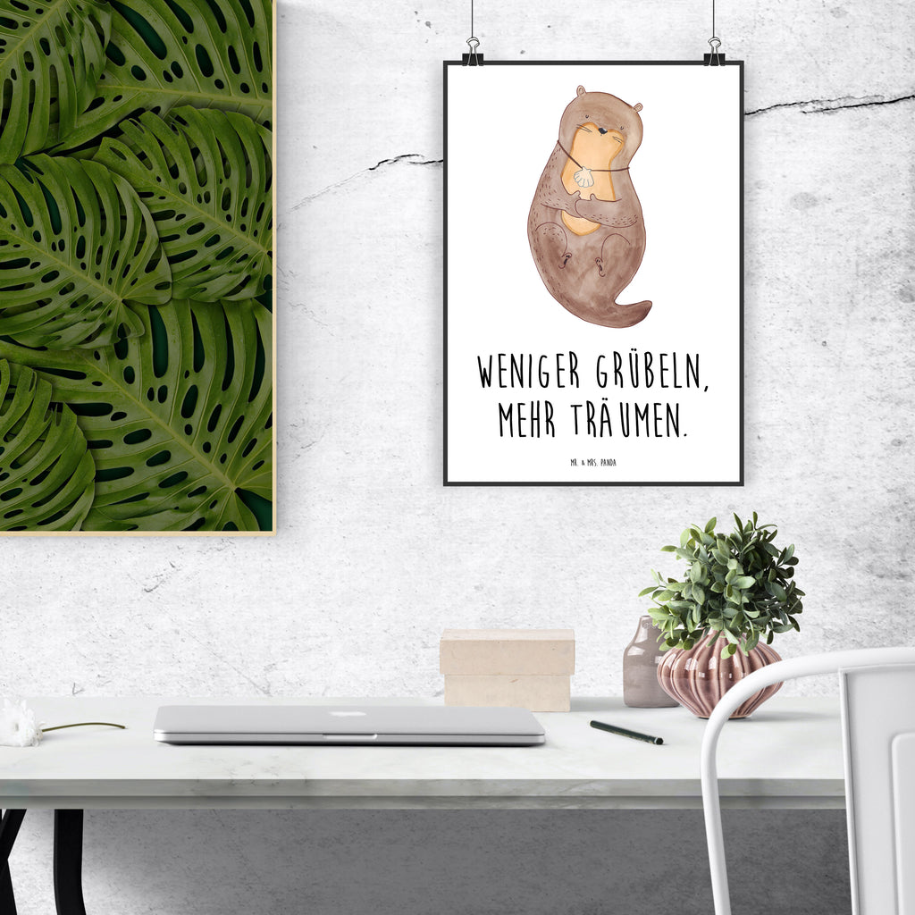 Poster Otter Muschel wanddeko, grafikposter, wandkunst, Kunstdruck, Wandposter, Wandschmuck, Deko Bild, Wanddekoration, Posterdruck, kunst für die wand, Poster, drucke, kunstposter, Mr. & Mrs. Panda Poster, Designposter, Wanddeko Bild, kunstdruck poster, Bild, Bild für Wand, Plakat, Wandbild, wanddruck, Seeotter, Fischotter, Otter, Motivation, Träumen, Otterliebe, Büro, Grübeln, Tagträumen