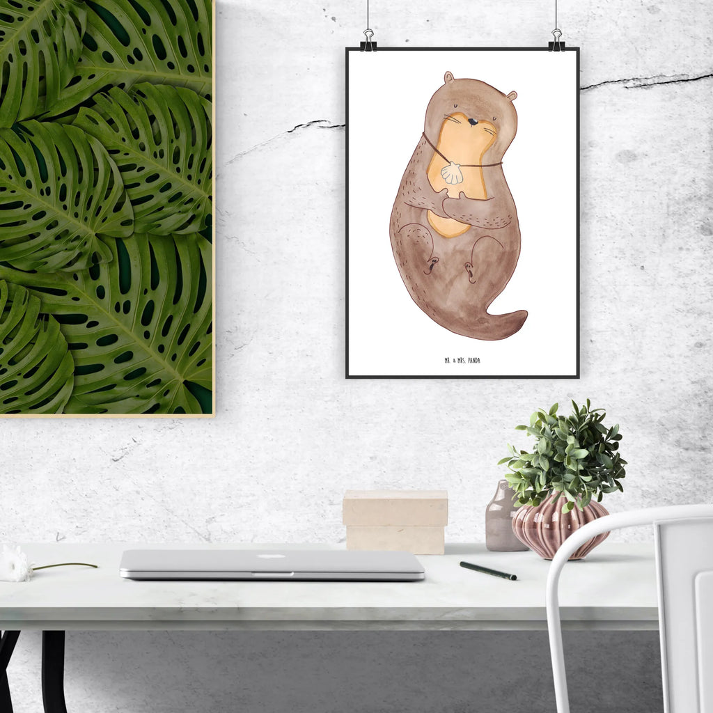 Poster Otter Muschel wanddeko, grafikposter, wandkunst, Kunstdruck, Wandposter, Wandschmuck, Deko Bild, Wanddekoration, Posterdruck, kunst für die wand, Poster, drucke, kunstposter, Mr. & Mrs. Panda Poster, Designposter, Wanddeko Bild, kunstdruck poster, Bild, Bild für Wand, Plakat, Wandbild, wanddruck, Seeotter, Fischotter, Otter, Motivation, Träumen, Otterliebe, Büro, Grübeln, Tagträumen