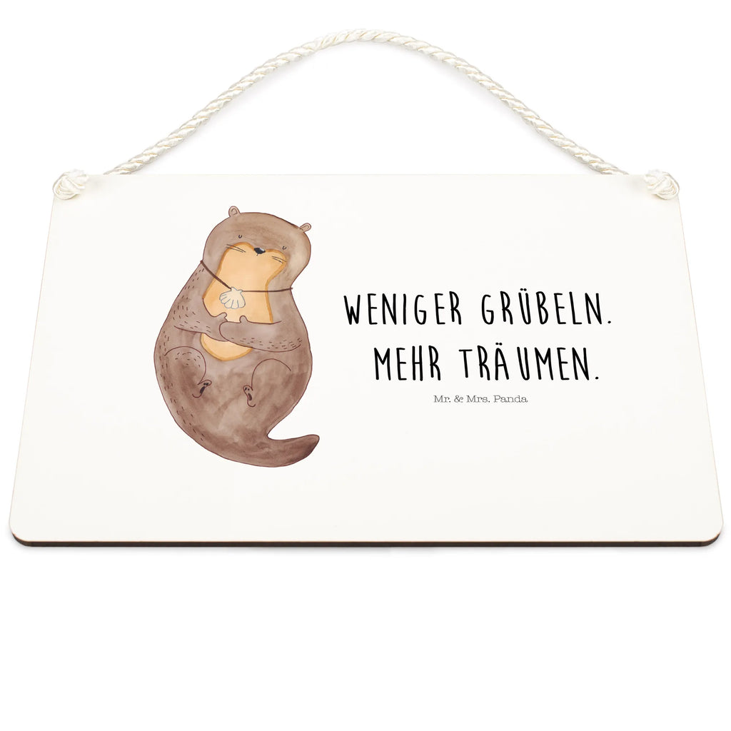 Deko Schild Otter Muschel Schild mit Spruch, dekoration schild, wandtafel, Spruchschild, Badschild, Schild, Deko Schild, Deko Wandtafel, Türschild Familie, wandhänger, Holztafel, Dekoschild, holzbild, dekoschilder, hängeschild, Türschild, Holzschild, dekotafel, sprüche schild, Küchenschild, Wandschild, Motivschild, Otter, Seeotter, Fischotter, Otterliebe, Träumen, Tagträumen, Grübeln, Motivation, Büro
