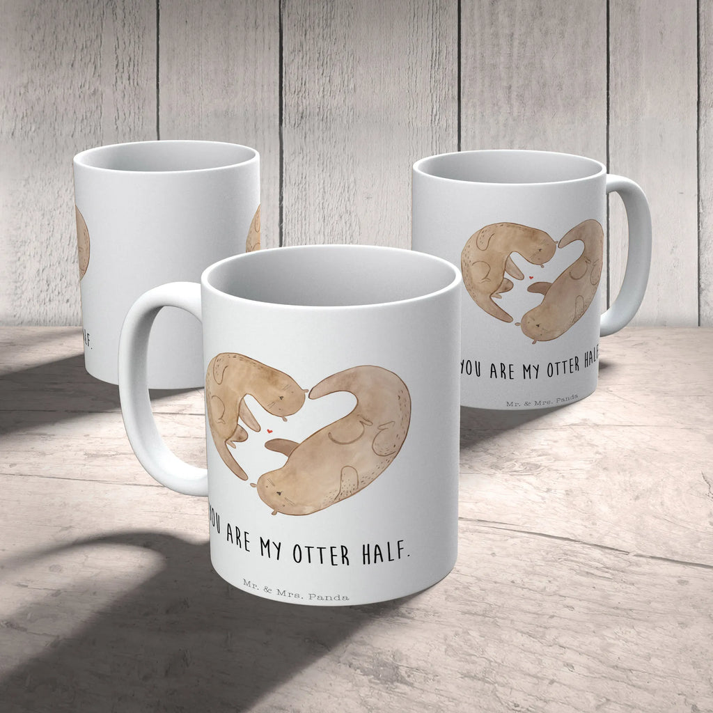 Tasse Otter Herz Tasse, Teetasse, Tasse mit Zitaten, Tasse mit Motiven, Kaffeetasse, Porzellantasse, Keramiktasse, Geschenktasse, Bürotasse, Otter, Fischotter, Seeotter, Herz, Hochzeitstag, Liebesbeweis, Verlobung, gemeinsames Leben, Liebe, Bessere Hälfte, Liebesgeschenk, Jahrestag, Love you